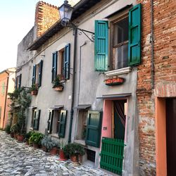 Typical street view in small italian village 