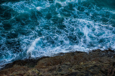 Scenic view of sea waves