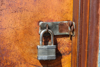 Close-up of closed door