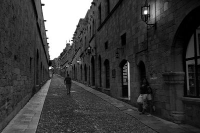 Narrow alley in old town
