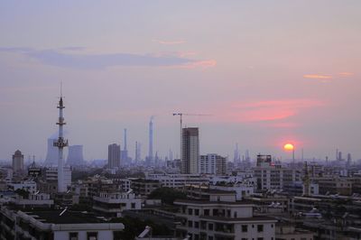 Cityscape at sunset