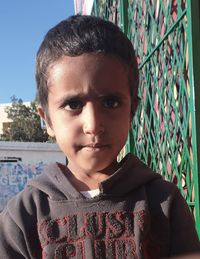 Close-up portrait of boy