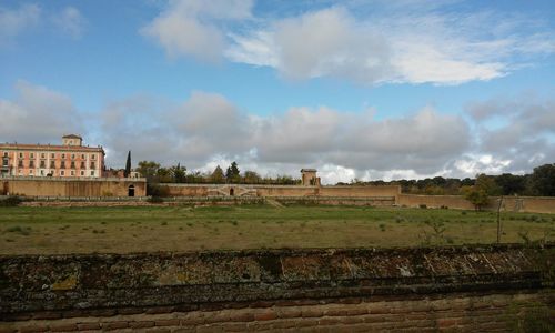 View of fort against cloudy sky