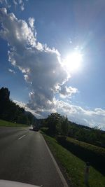 Country road at sunset