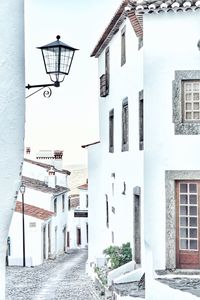 Street in town against clear sky