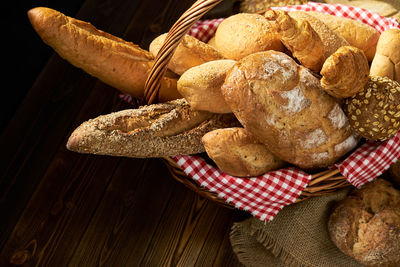 Close-up of bread on table