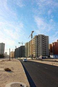 City street with buildings in background