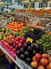 Fruits for sale at market stall