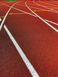 Full frame shot of empty running track