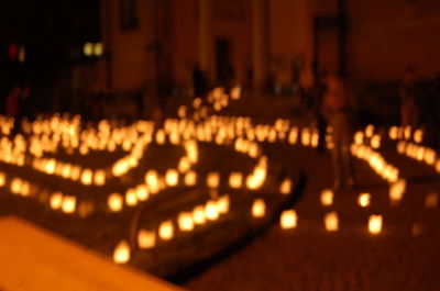 Defocused lights at night