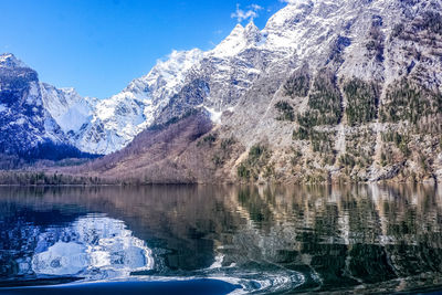 View from boat trip at königsee/ schönau. mountain watzmann