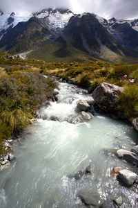 River flowing through rocks