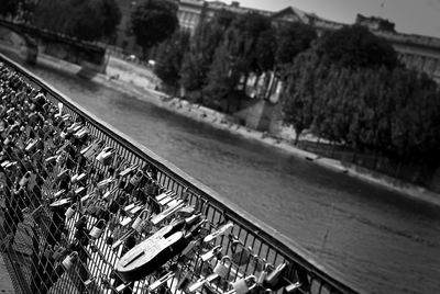 Close-up of bridge over river