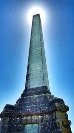 Low angle view of big ben against sky
