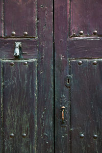 Close-up of closed door