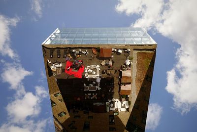 Low angle view of building against sky