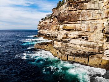 Rock formations in sea