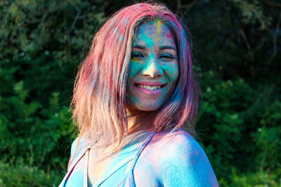 Portrait of smiling young woman