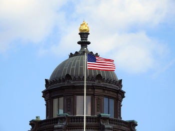 Low angle view of monument against sky