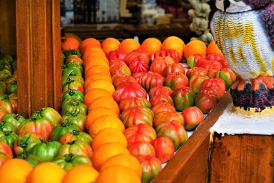 Fresh fruits for sale at market stall