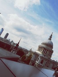 Low angle view of buildings against sky