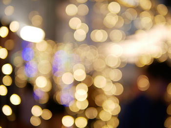 Defocused image of illuminated lights