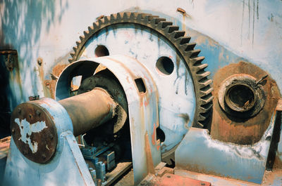 Close-up of rusty machine part