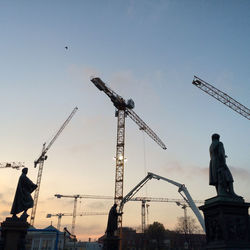 Low angle view of construction site