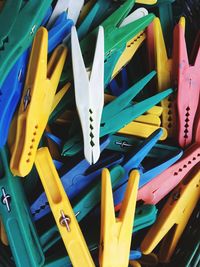Close-up of multi colored pencils
