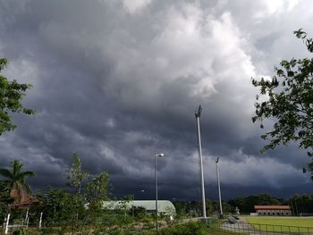 Low angle view of storm clouds in sky