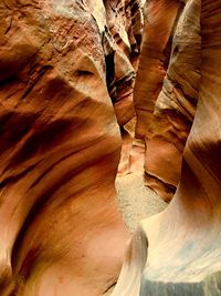 Close-up of rock formation in desert