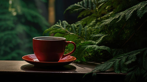 Close-up of coffee on table