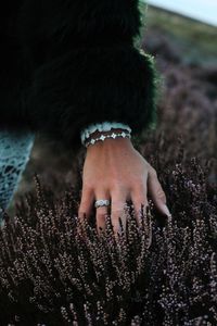 Beautiful female hand with ring