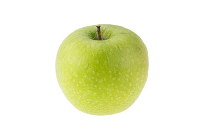 Close-up of apple against white background