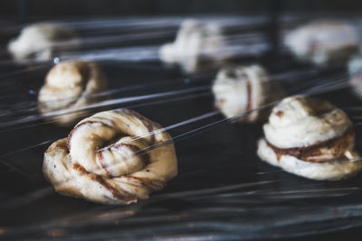 Close-up of bread on table