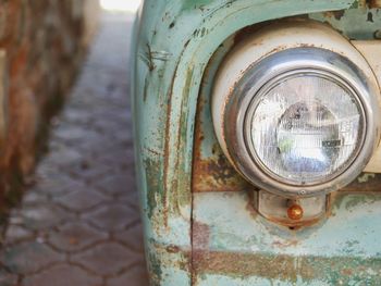 Close-up of rusty car