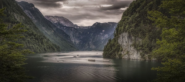 Scenic view of lake against mountains