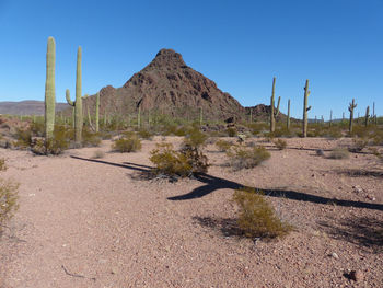 Panoramic view of desert against sky