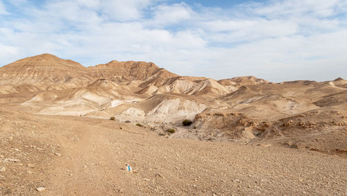 Scenic view of desert against sky