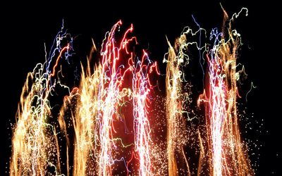 Low angle view of firework display