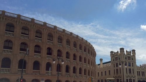 Low angle view of historic building against sky