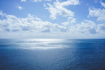 Miyakojima, okinawa japan, a spectacular view of the sea and sky in summer from the irabu bridge.