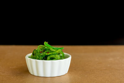 Close-up of vegetables in bowl on table