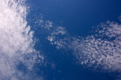 Low angle view of clouds in sky