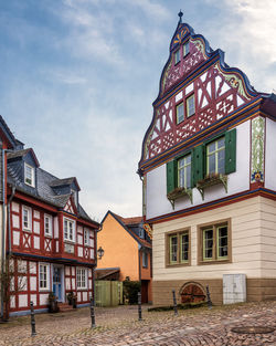 Picturesque german medieval colorful architecture in idstein, hesse, germany