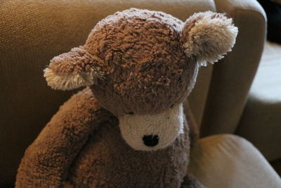 Close-up of stuffed toy at home