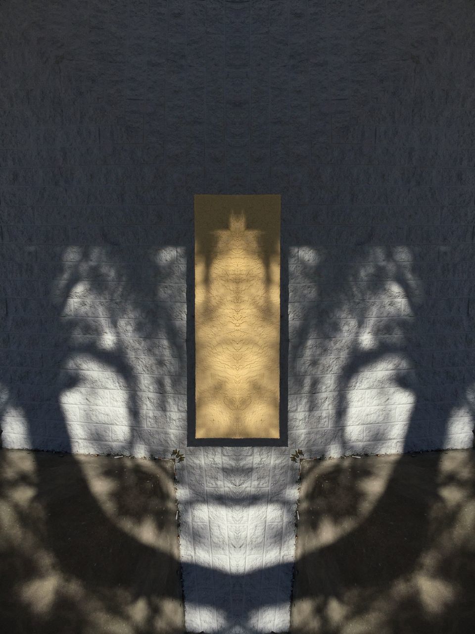 sunlight, shadow, no people, nature, architecture, built structure, day, outdoors, pattern, yellow, close-up, sky, building exterior, wall - building feature, art and craft, digital composite, sunset, shape, geometric shape, metal, focus on shadow