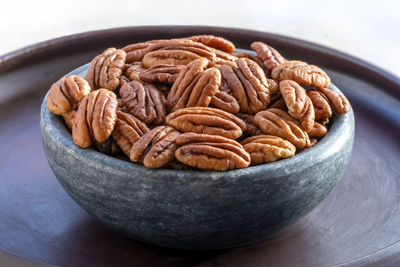 Close-up of chocolate in bowl on table