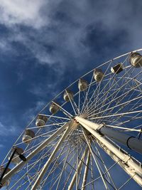 Low angle view of ferris wheel against sky