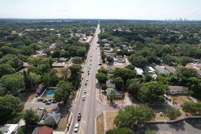 High angle view of cityscape